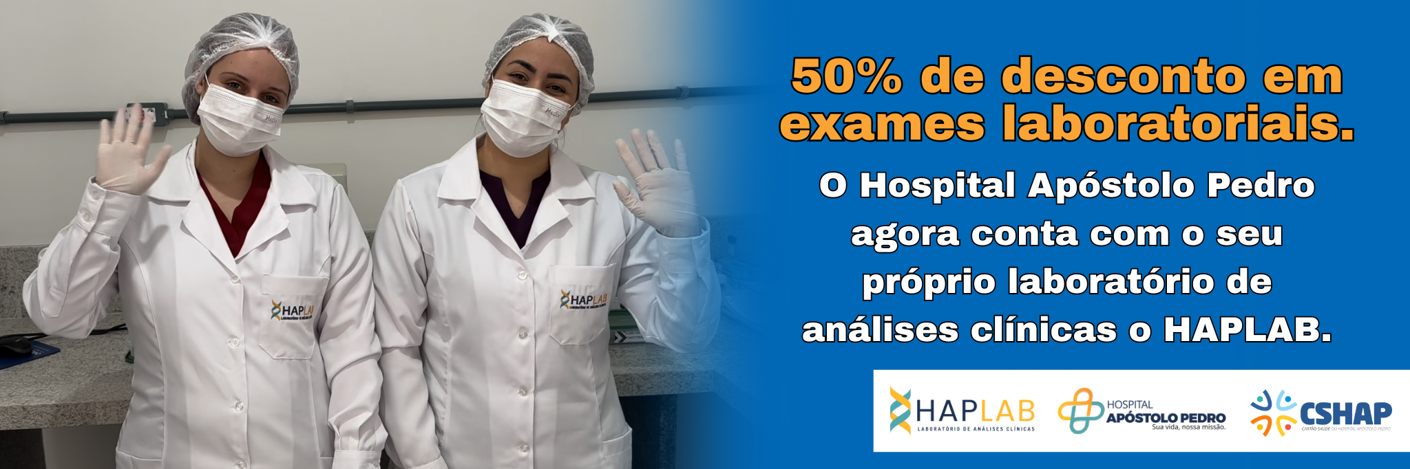 50% de desconto em exames laboratoriais